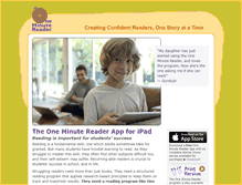 Tablet Screenshot of oneminutereader.com